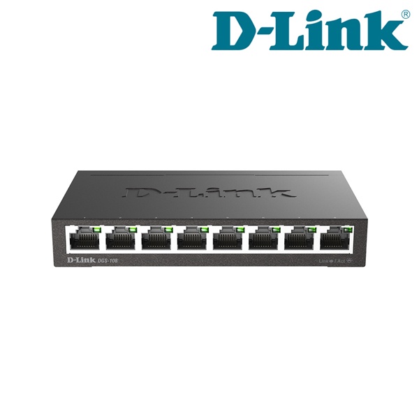 【含稅店】D-Link DGS-108 鐵殼 Giga 8埠桌上型節能交換器 集線器 Switch HUB 1000M