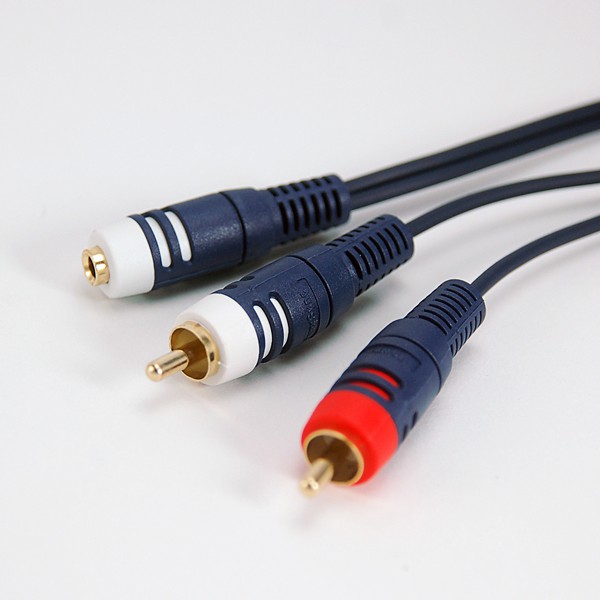 【福利品】群加 PowerSync 影音轉接線 3.5mm立體插座 對 雙RCA插頭1.8M (CB-ASR03S)