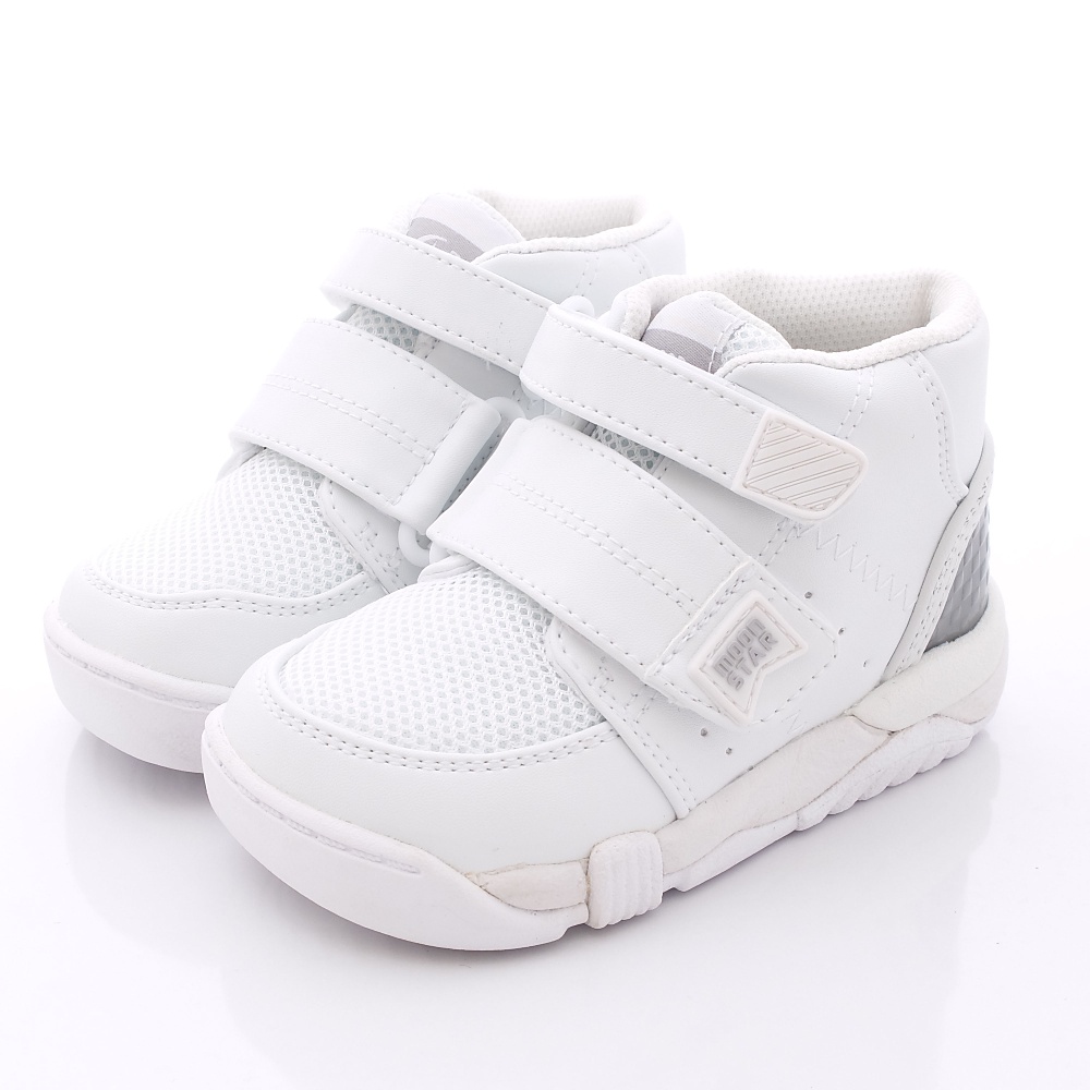 日本月星Moonstar機能童鞋  健康機能雙鞋墊鞋穩定款 21401白(中小童段)