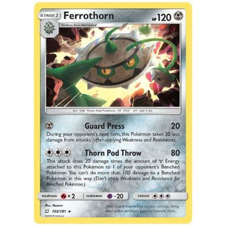 【貝菈】精靈寶可夢 POKEMON PTCG SM9 Ferrothorn 堅果啞鈴 (一般)