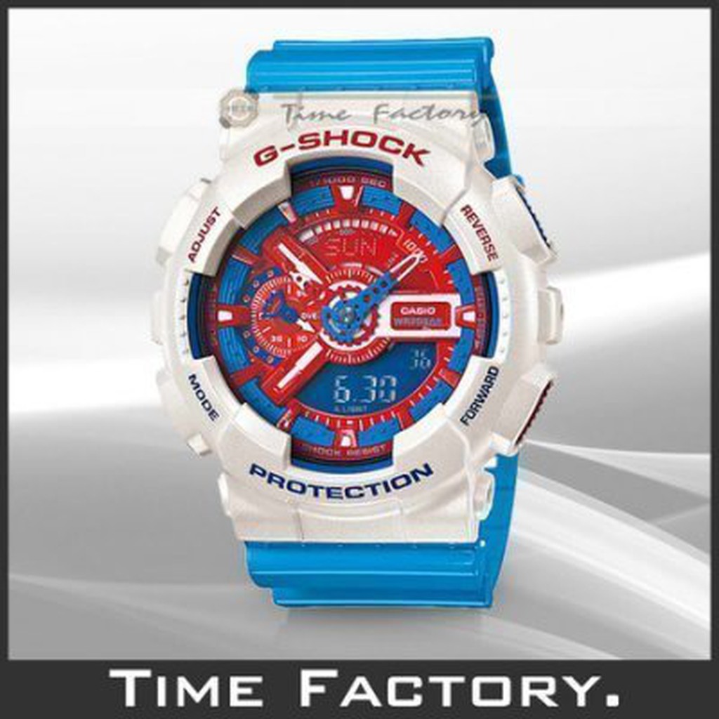 二手 CASIO G-SHOCK 美國隊長 重裝潮流 GA-110AC-7 (GA 110 AC 7)