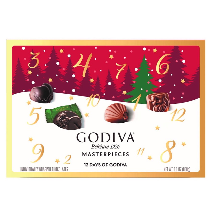 [現貨/預購]⭐️ 2022 ⭐️美國🇺🇸GODIVA 聖誕節倒數日曆 聖誕節 交換禮物 巧克力12顆 降臨曆