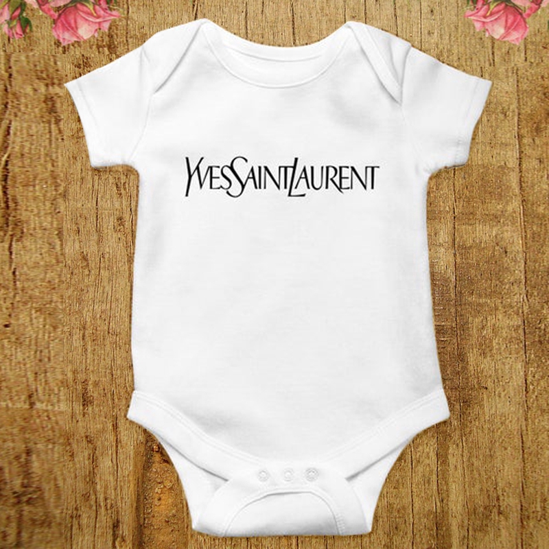 Ysl Saint Laurent超可愛时尚嬰兒緊身衣褲嬰兒幼兒攀爬衣服包屁衣很有趣的嬰兒連體服夏季時尚超薄透氣 蝦皮購物