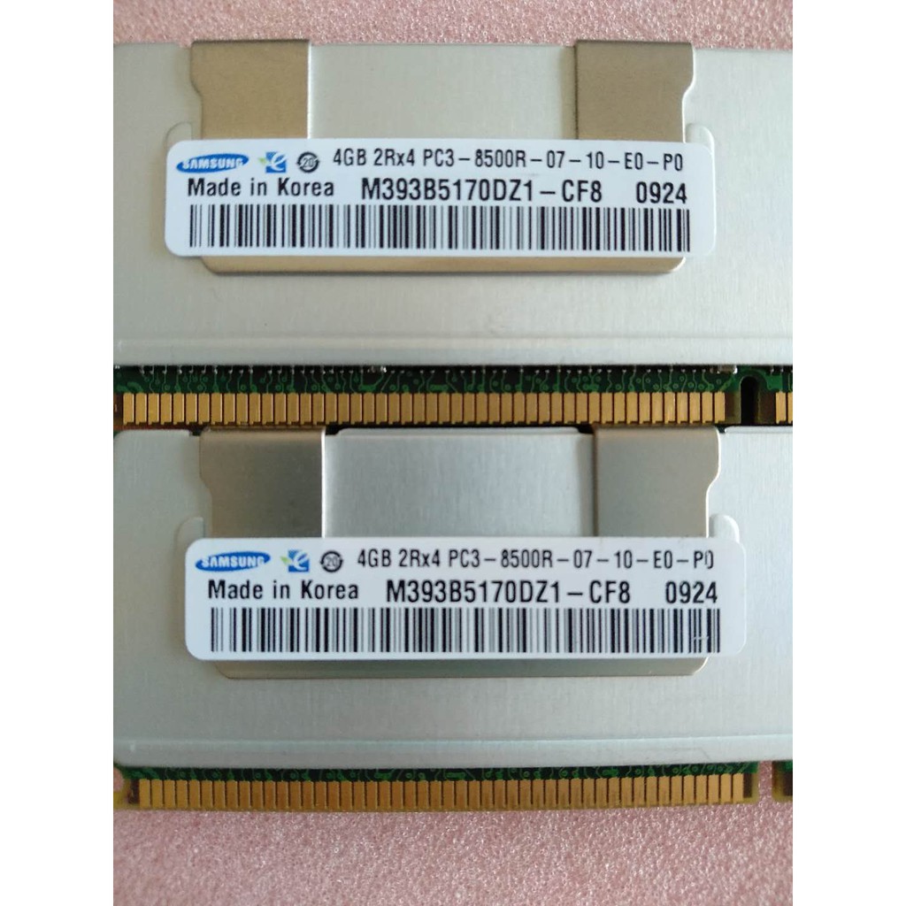 三星 8G ( 2根x 4G ) 8GB 記憶體 伺服器 ECC REG PC3 8500R DDR3 1066Mhz