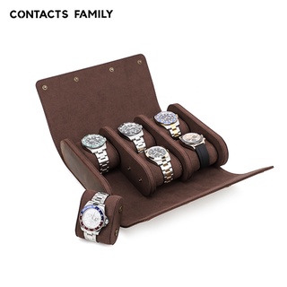CONTACT'S FAMILY 手工製作真皮手錶盒收納盒男士 8 槽腕錶錶殼可拆卸墊豪華手錶收納