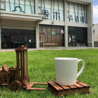 【全館現貨】卷木森活館【木棧板 杯墊】DIY 組裝 木製玩具 模型 動手做
