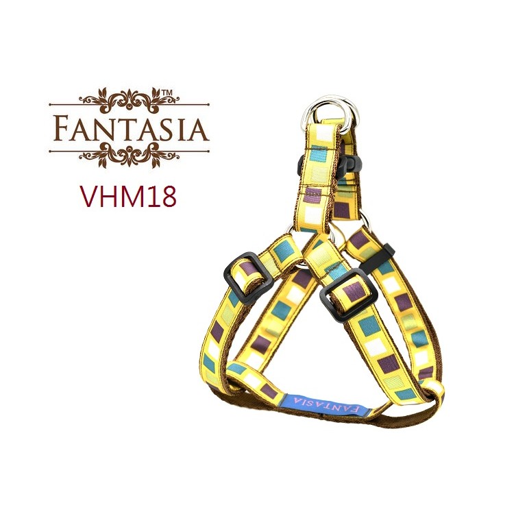 【VHM18】中型犬外出胸背帶(M) 安全鎖插扣 防暴衝 范特西亞 Fantasia (狗項圈 中型狗 狗牽繩 拉繩)