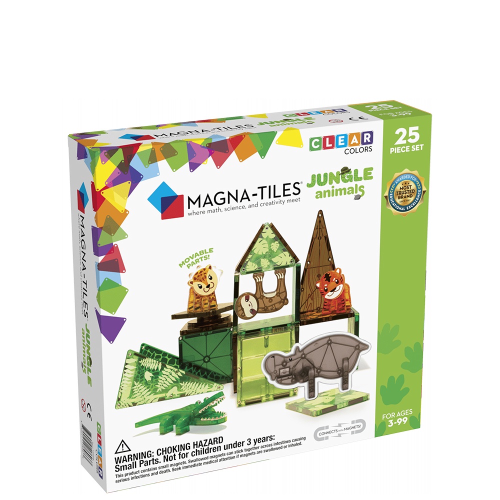 Magna-Tiles 磁力積木25片-叢林動物