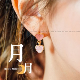 月月🌙 韓國 愛心 糖果 耳環 日雜激推 桃心 粉紅 少女 滴釉 耳針 日本 明星同款 心型 馬卡龍 耳釘 簡約 耳飾