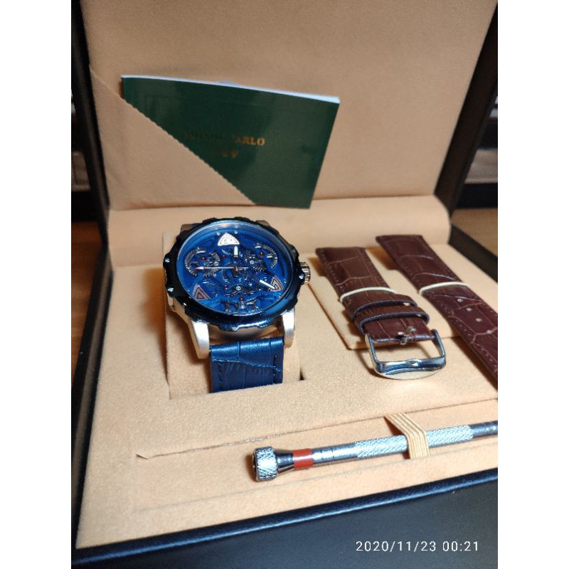 MONDY CARLO蒙地卡羅 三飛輪石英錶套裝組，過年前買前購買送💎莫桑寶石對戒