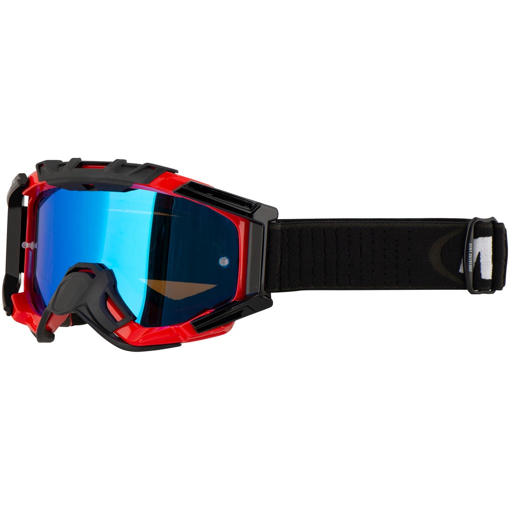 【德國Louis】MTR S12 Pro+ 越野摩托車護目鏡 藍色鏡面電鍍鏡片紅色鏡框騎士頭帶眼鏡頂級款20016152