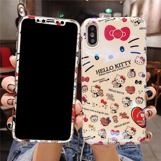 iphone13手機殼 貓咪 hello kitty 12 11 保護貼 卡通 i12手機殼 防摔 鋼化膜 SE2玻璃貼