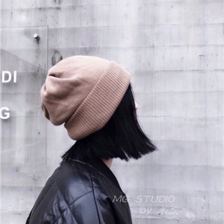 木瓜製品MG STUDIO/5色加厚柔軟素色針織毛帽 堆堆帽 月子帽 男女帽子