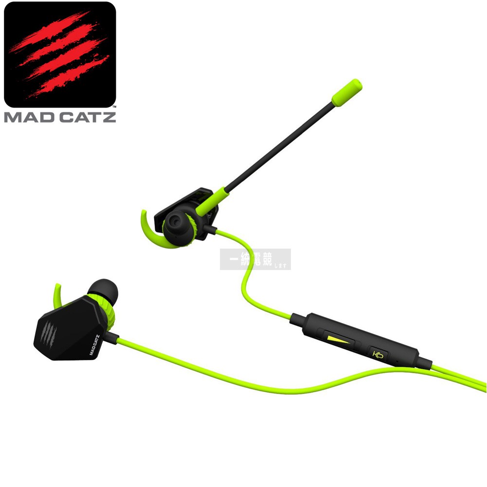 【一統電競】美加獅 Mad Catz E.S. PRO 1 Buds 耳塞式耳機 黑綠 輕量化