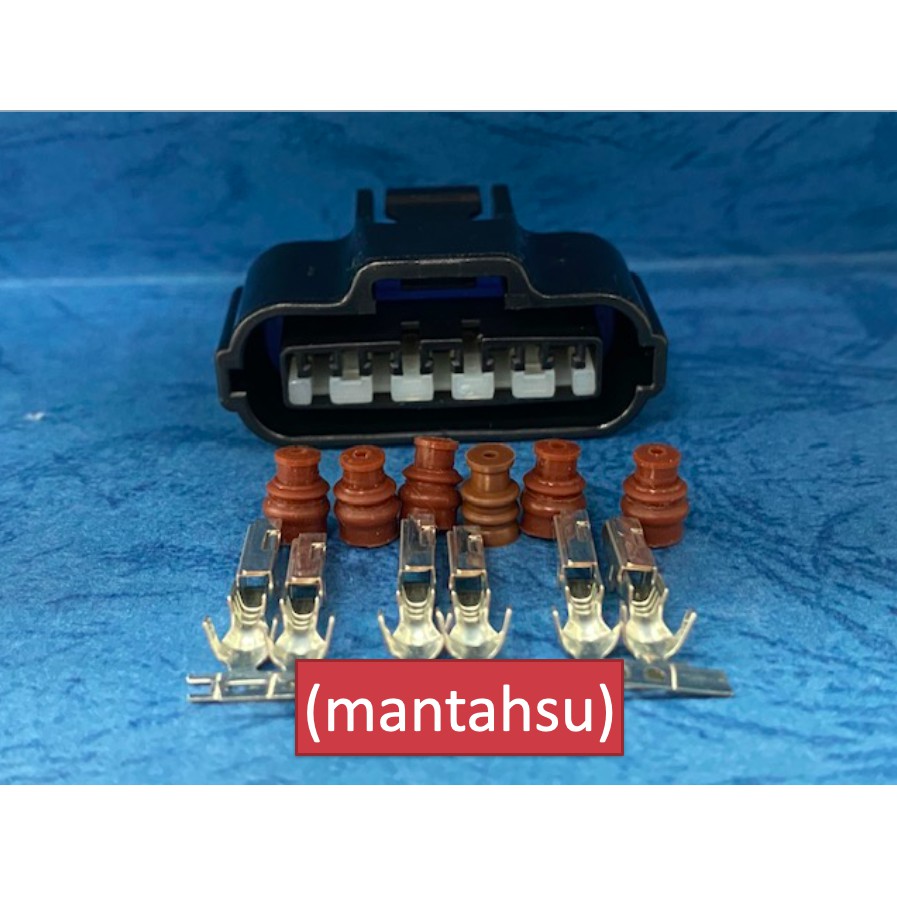 (mantahsu)5P Toyota車用插頭用 090型 5孔防水母頭 +母端子 +防水栓 左卡榫較小 右大