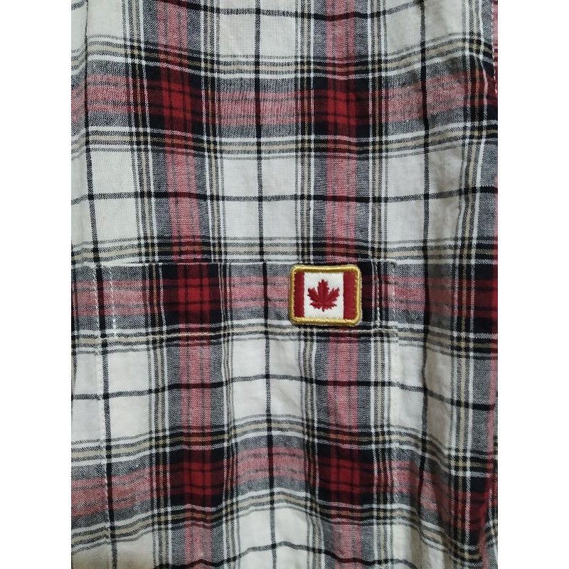 Roots Canada 襯衫格紋短袖T