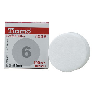【里德咖啡烘焙王】Tiamo 6號 丸型 濾紙 100入~適用義式摩卡壺、冰釀咖啡壺 HG3021
