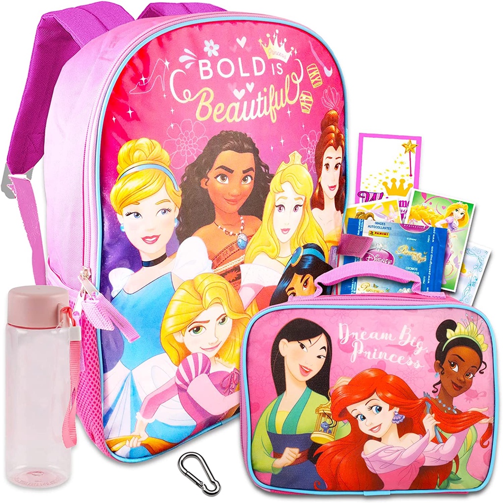 預購👍空運👍美國迪士尼 Princess 小美人魚 灰姑娘 長髮公主 女童 兒童 後背包 書包 水壺 便當袋 餐袋