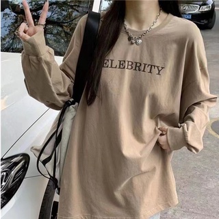 【Miss Xue】長袖t恤女 oversize t恤 寬松 百搭上衣 設計感小眾 炸街上衣 下半身失蹤 情侶裝