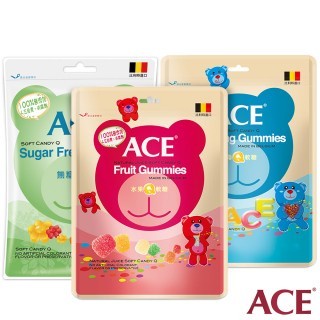 公司貨 ACE 比利時原裝進口軟糖 (水果、字母、無糖) 240g/包