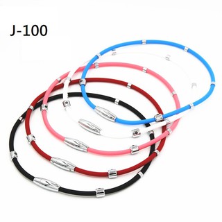Image of 台灣發貨Noproblem J100 7環強化能量磁石矽膠鈦鍺項圈磁力項圈健康項圈