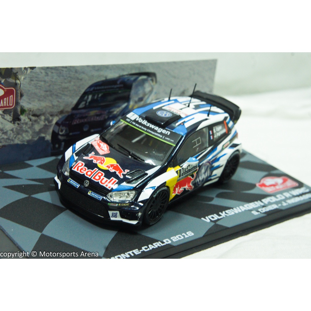 【超值特價】世界冠軍 1:43 Altaya VW Polo R WRC 2016 Ogier Monte Carlo