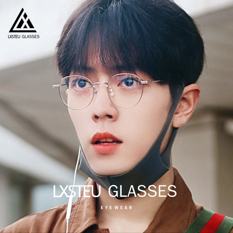 肖戰王一博同款金絲眼鏡防藍光輻射近視鏡架男潮流女金屬圓框 蝦皮購物
