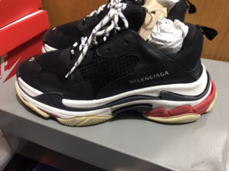 QC Balenciaga Triple S Black White Red Uncle Lin P550 batch