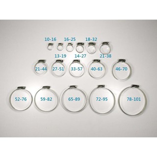 304全不鏽鋼卡箍 10~70mm 束環 卡束 卡扣 喉箍 固定夾 水管夾 適用黃水管 瓦斯管 排煙管 洗衣機進排水