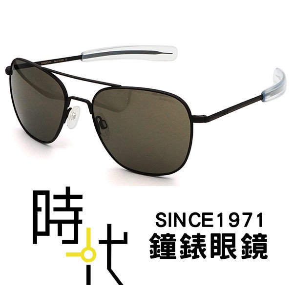 【RANDOLPH】墨鏡 太陽眼鏡 AF115 58mm 黑框 灰鏡片AR 美國製 軍規認證 飛官款 台南 時代