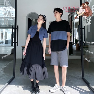 【COUPLE】2022🔥🔥夏季超顯瘦吊帶裙兩件套 你衣我裙 時尚男女情侶裝