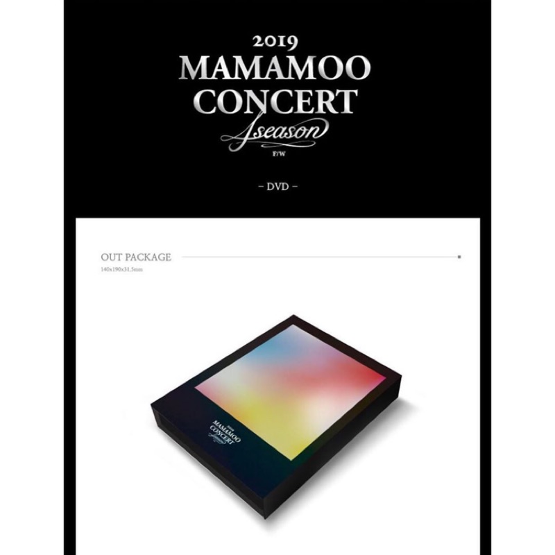 ママム 2019 MAMAMOO CONCERT 4season FW DVD Mamamoo – 2019 Mamamoo Concert 4season F/W – 3 x DVD (All