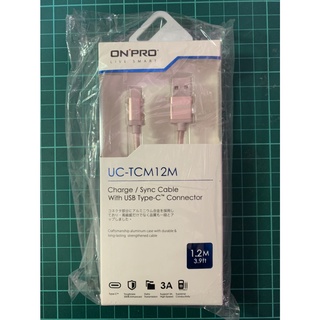 ONPRO UC-TCM12M 金屬質感Type-C充電傳輸線(玫瑰金)