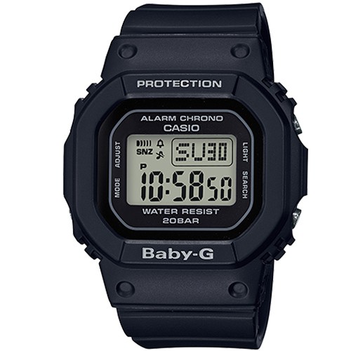 【CASIO】BABY-G 惡魔之眼方形電子錶-黑(BGD-560-1)正版宏崑公司貨