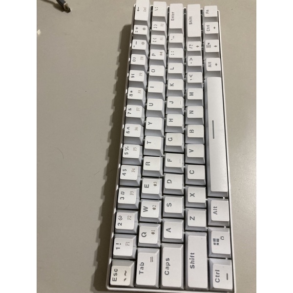 rk61 白色 冰藍光 龍華 青軸 藍牙 雙模 機械鍵盤 royal kludge abs 二色成型