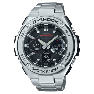 CASIO G-SHOCK太陽能不鏽鋼雙顯腕錶GST-S110D-1A