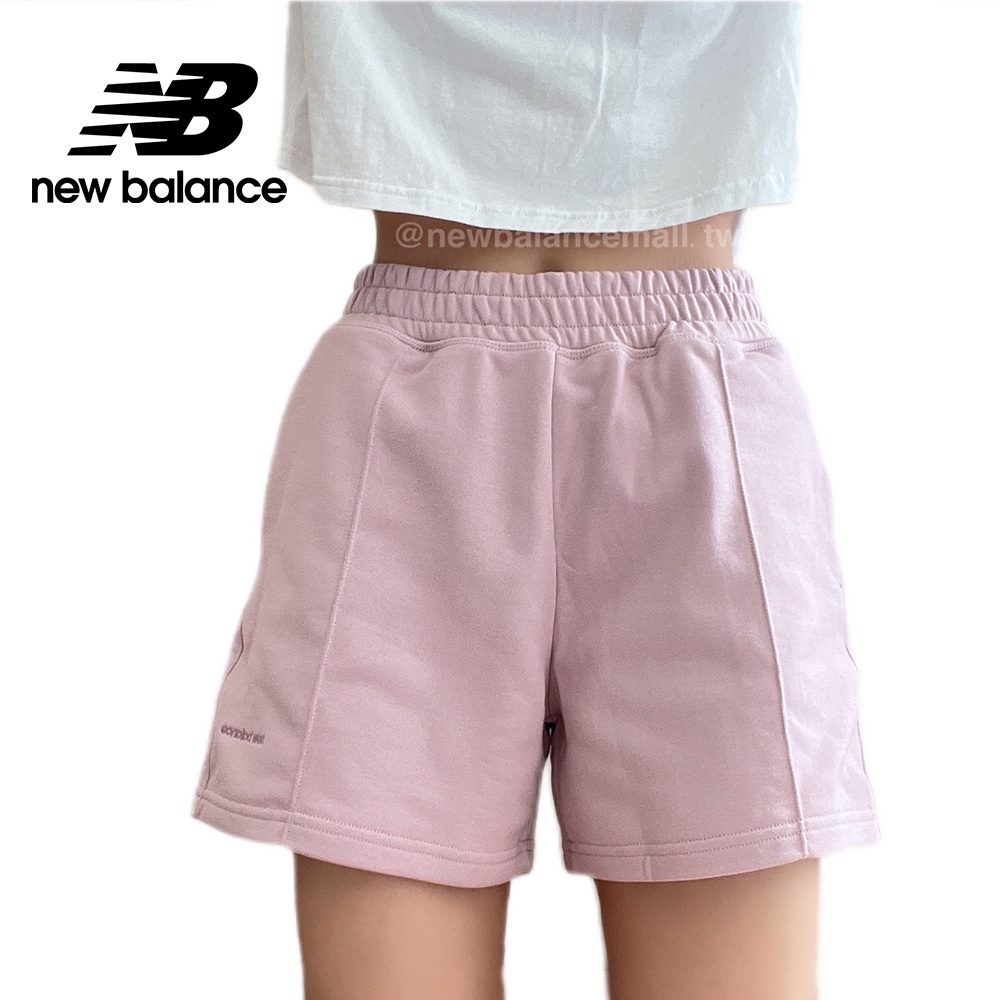 【New Balance】 NB 棉質短褲_女性_粉灰色_WS23552VSW