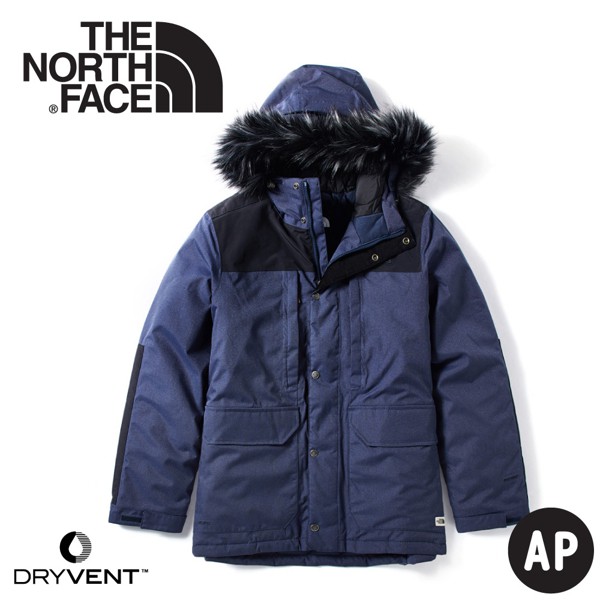 【The North Face 美國 男 DryVent防水耐磨羽絨外套《海軍藍》】3VUJ/防水外套/防風外/悠遊山水