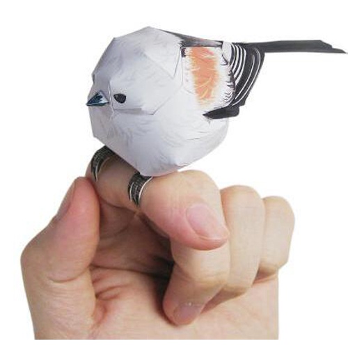 仿真動物紙模型_麻雀 立體紙模型 擺飾 手工 DIY 摺紙 折紙 創意 禮物 紙製品 擺件 裝飾 動物 鳥 山鳥 咿咿