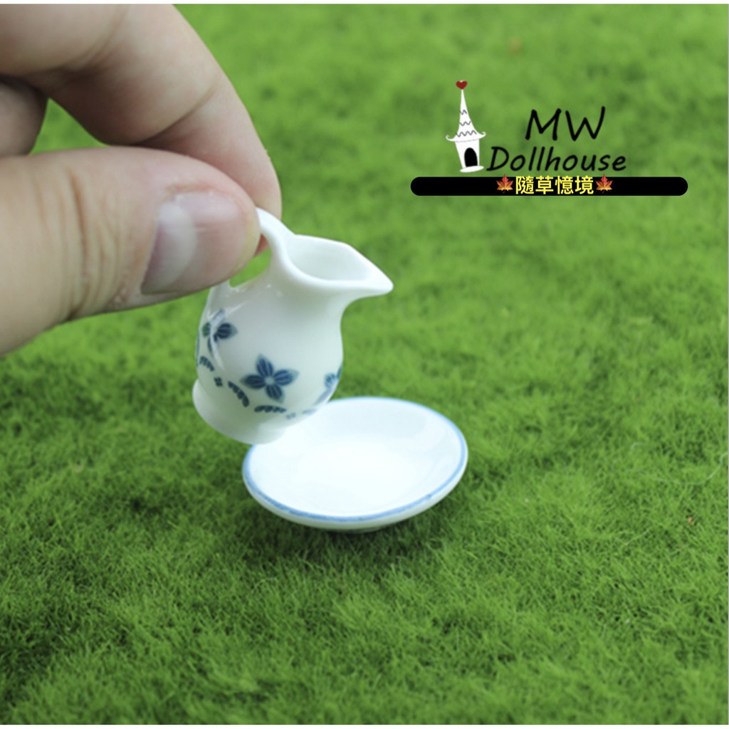 🍁 （全套）迷你 c6000 陶瓷 茶具 茶具組 茶壺 茶盤 微縮模型 食玩模型 微縮場景 隨草憶境
