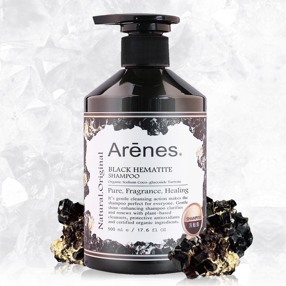 現貨 台灣製造 Arenes 能量黑曜石舒活洗髮露 500ml