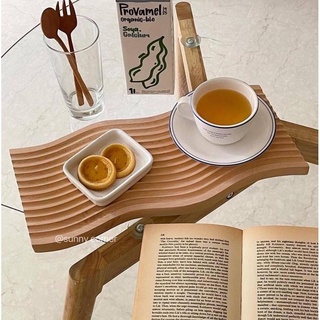 現貨 | 北歐水波紋木質託盤 日式櫸木收納託盤 創意實木託盤 桌面香薰精油首飾收納託盤 咖啡水果託盤 ins拍照道具