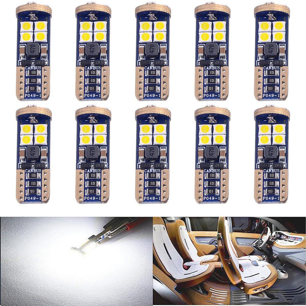 10x Canbus T10 3030 12SMD 歐司朗 LED 4000K 白色汽車電機側燈 720LM 燈泡