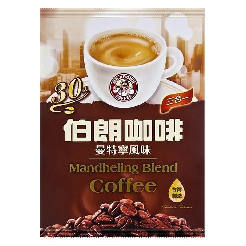 伯朗 三合一曼特寧風味咖啡 16g x 30包【家樂福】