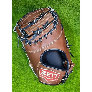 ZETT BPGT-55013 A級牛皮 硬式棒壘球全牛皮反手一壘手套 咖啡色 新款上市超低特價$2500/個 附手套袋