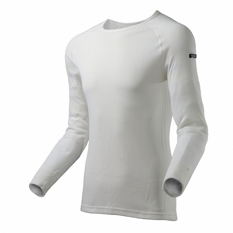 Route8八號公路 (RE811001-WHITE) 男 WARM 圓領保暖衣(拉格蘭袖) 白色