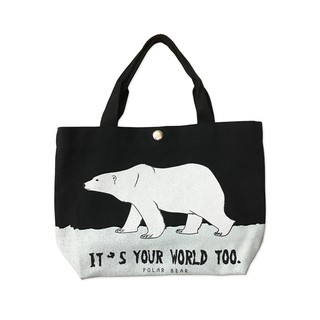 Teeway 帆布手提袋(小)-救救北極熊-女 - MIT台灣製