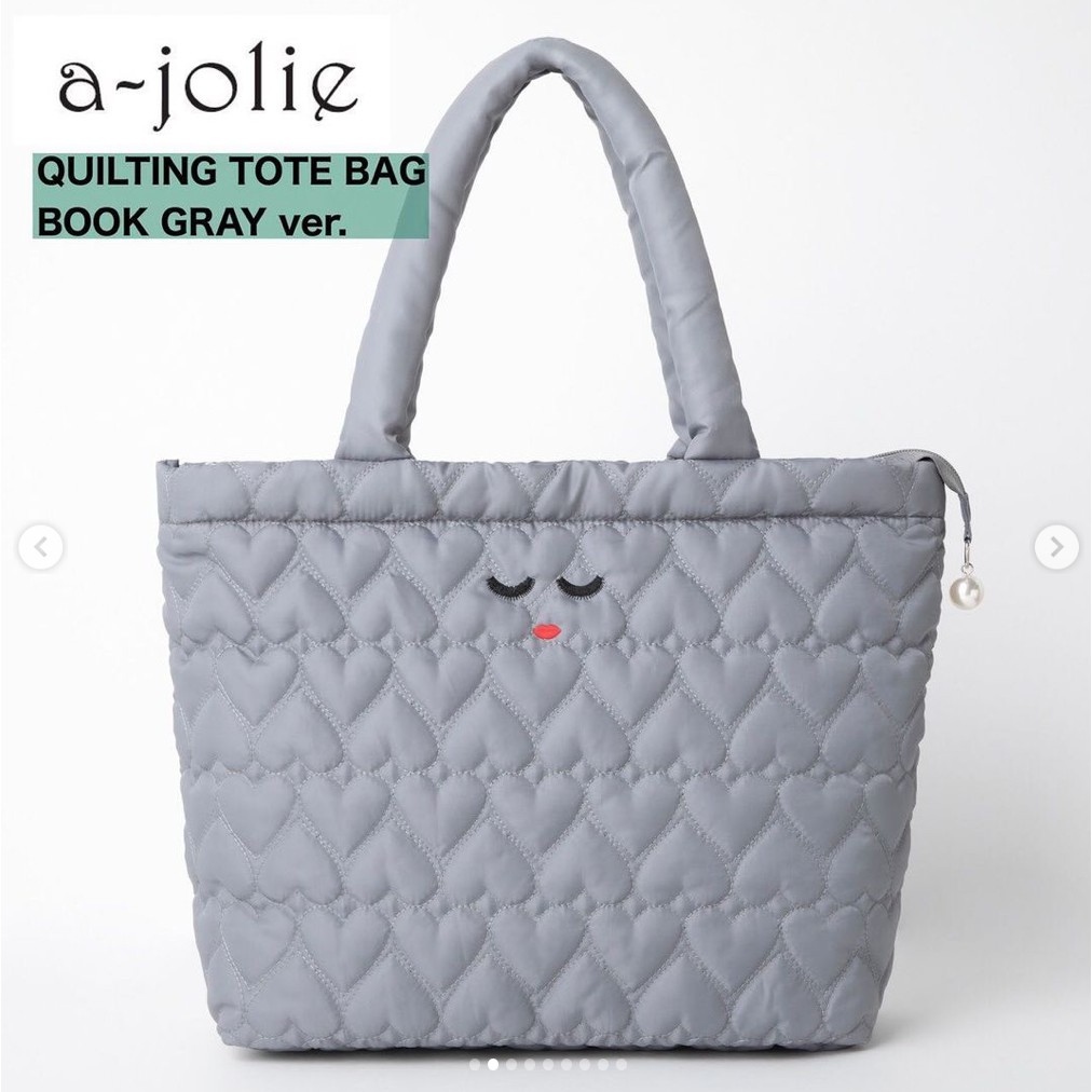 [SALE] 日本book書籍附錄包 alice olivia a-jolie 灰色刺繡 空氣包輕量包手提包托特包單肩包