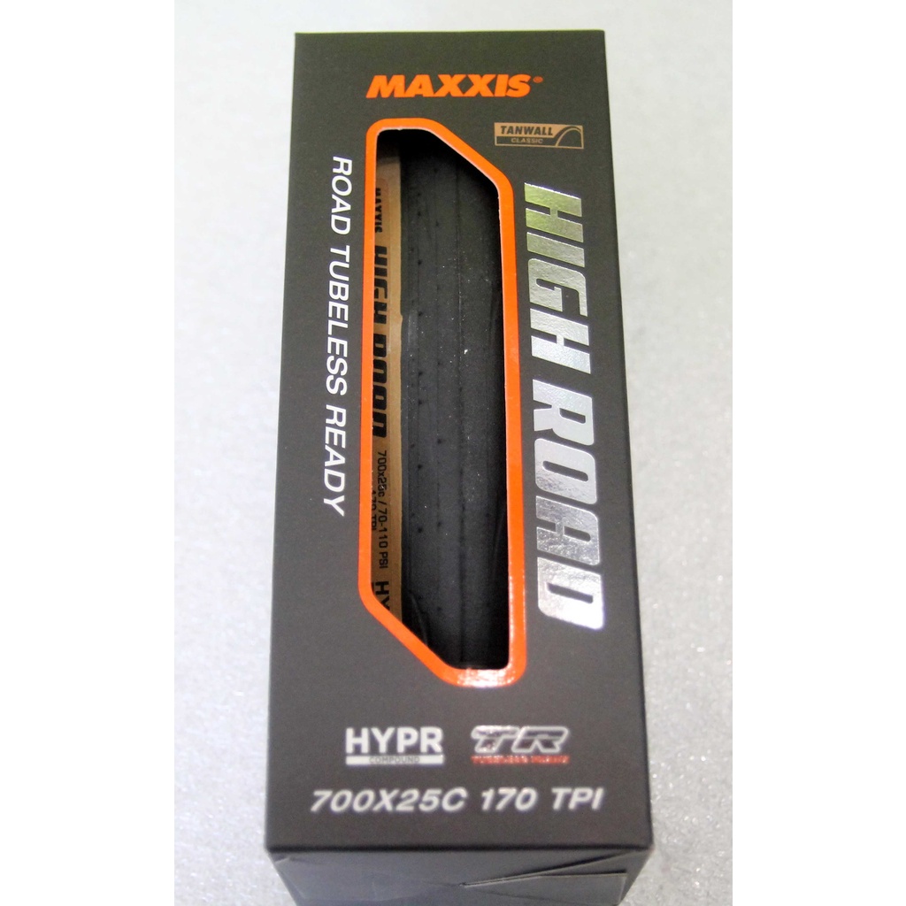 全新Maxxis high road HYPR K2 700*25C TUBELESS 膚邊色無內胎外胎