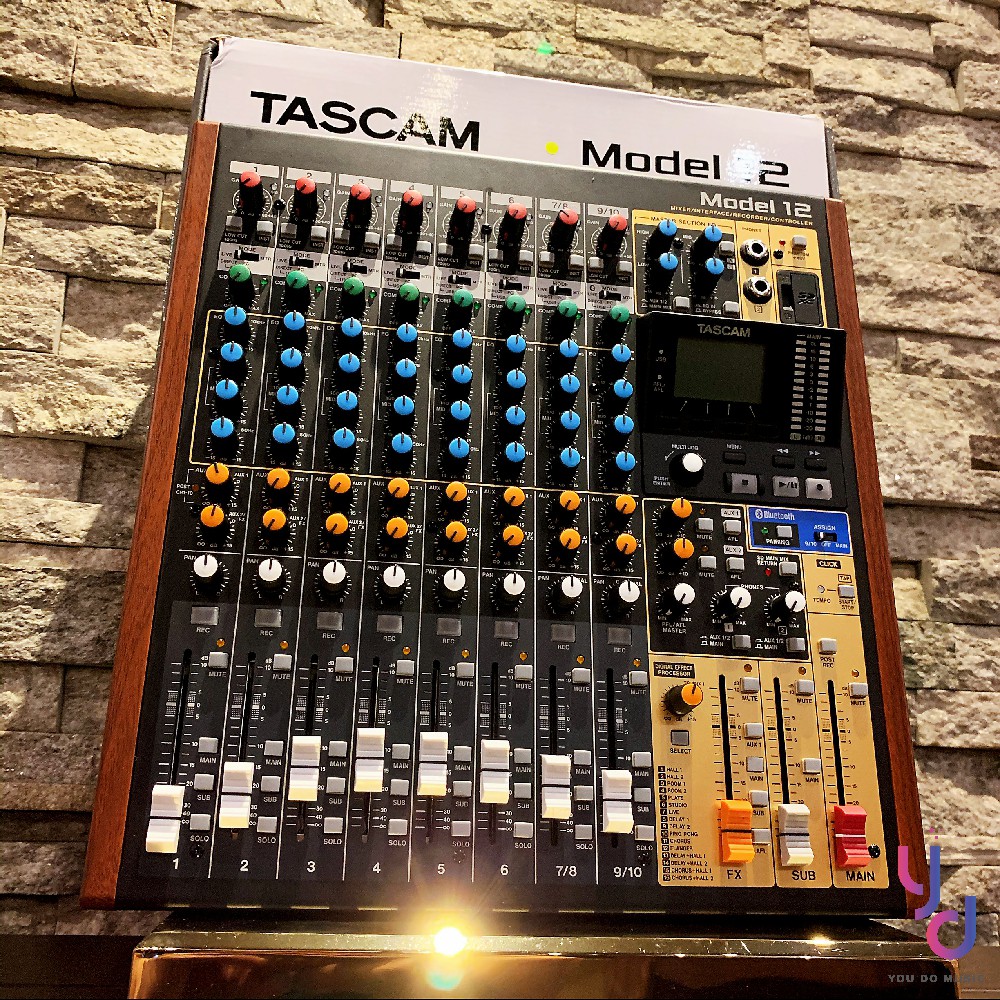 現貨免運 贈導線 Tascam Model 12軌 MIXER 錄音 混音 USB 介面 混音器 效果器 藍芽 音控